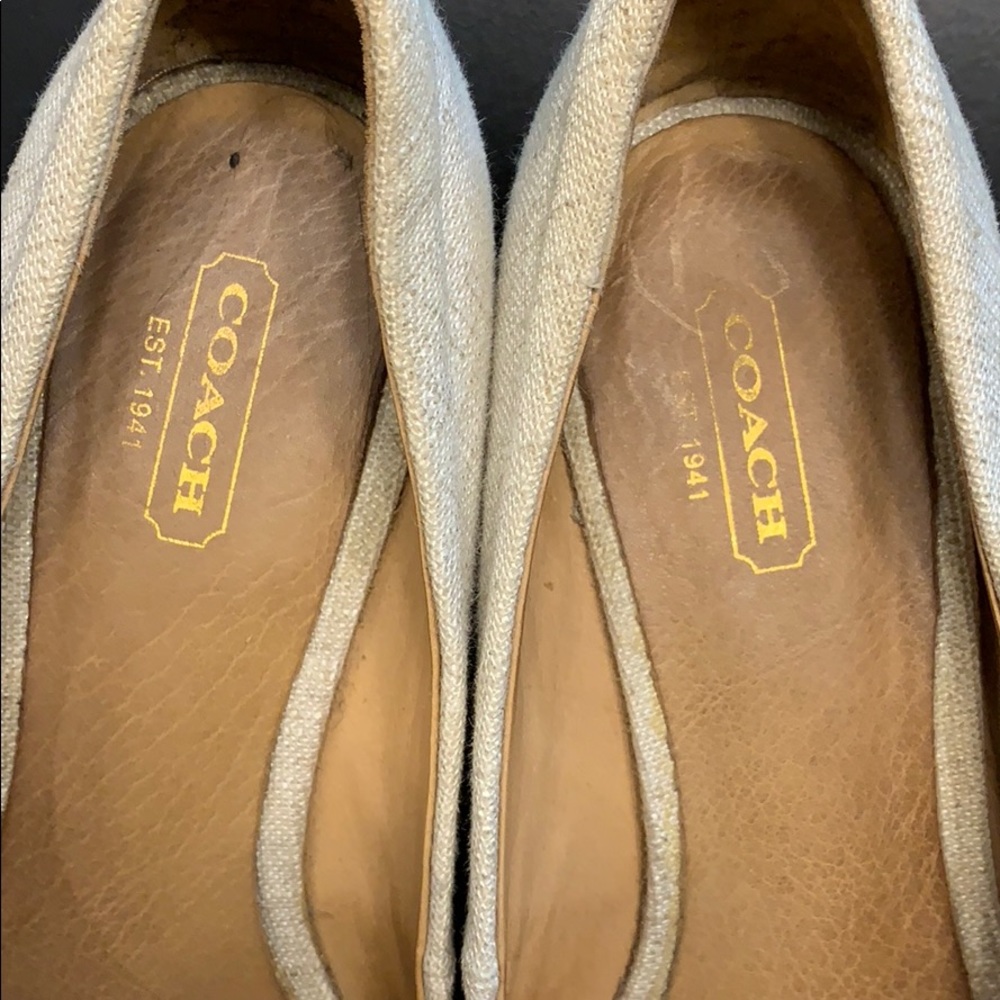 Coach Linen Wedges - Picture 6 of 8